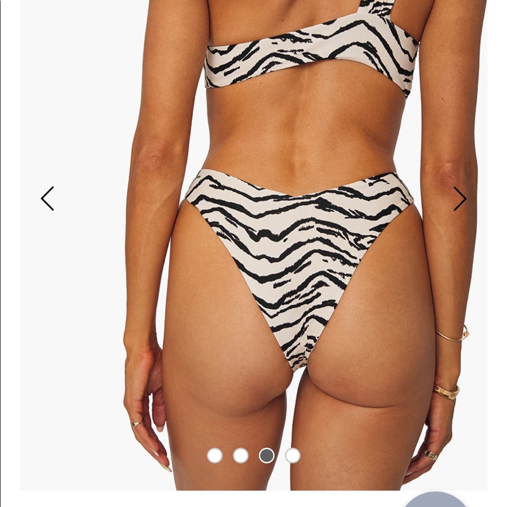 WeWoreWhat Asymmetrical Cross-Over Tiger Bikini Bottom
